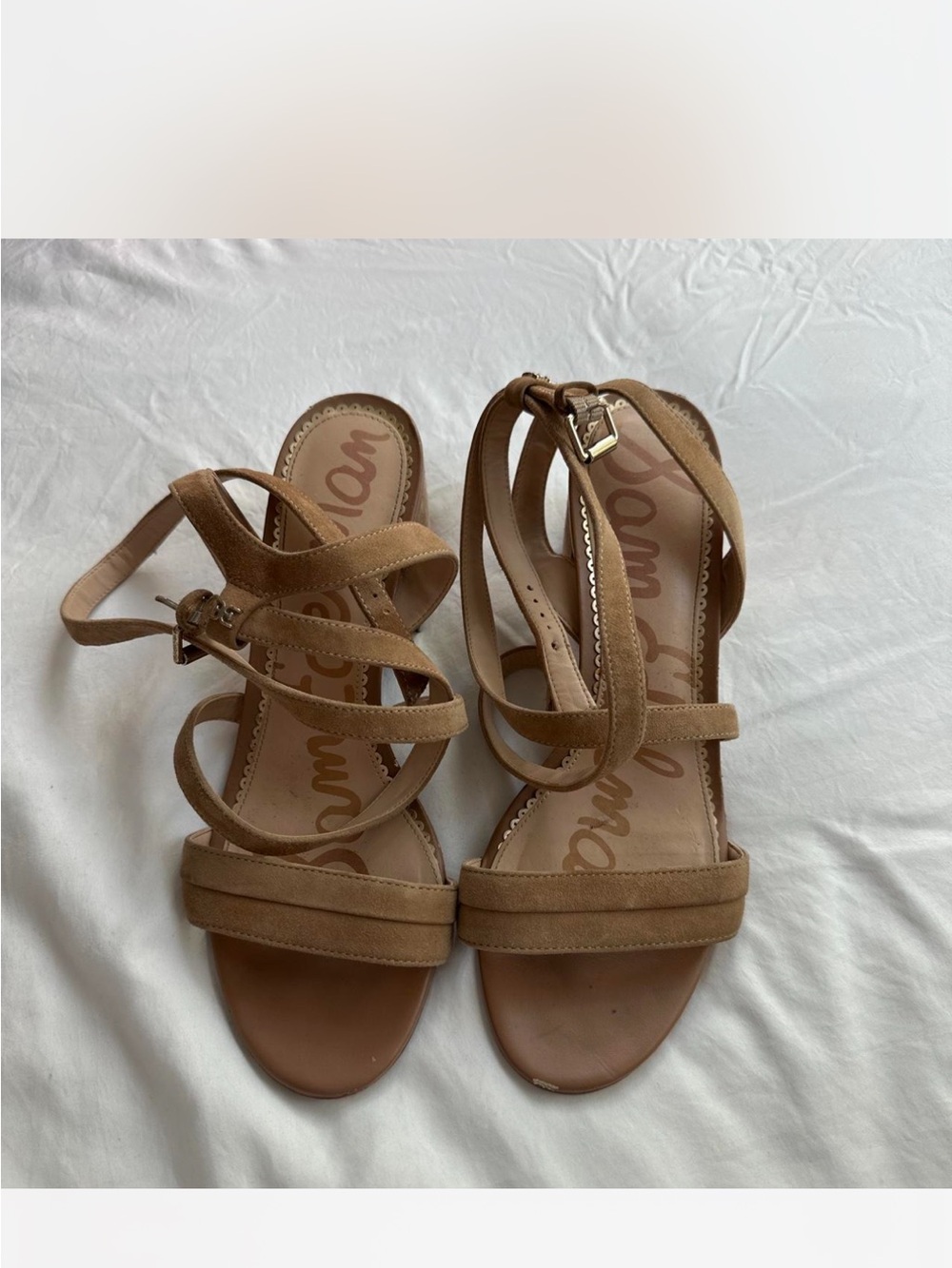 Sam Edelman Brown Suede Strappy Heeled Sandals
